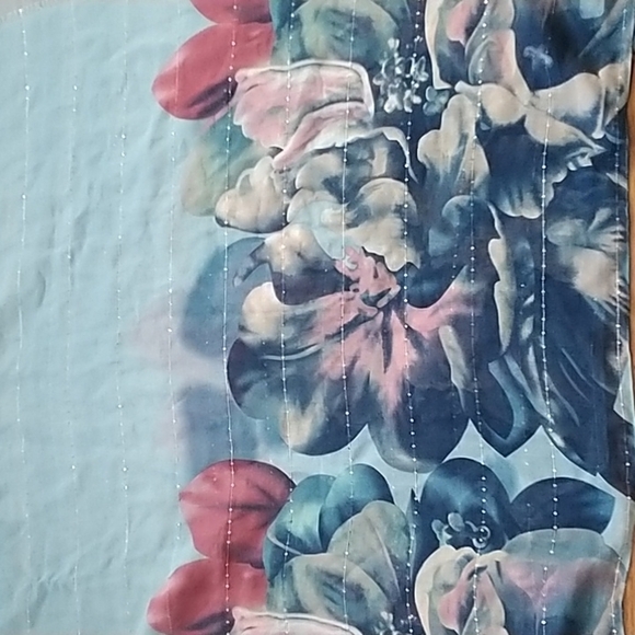 Scarf Wall Medium Blue with Crystals - Picture 2 of 9